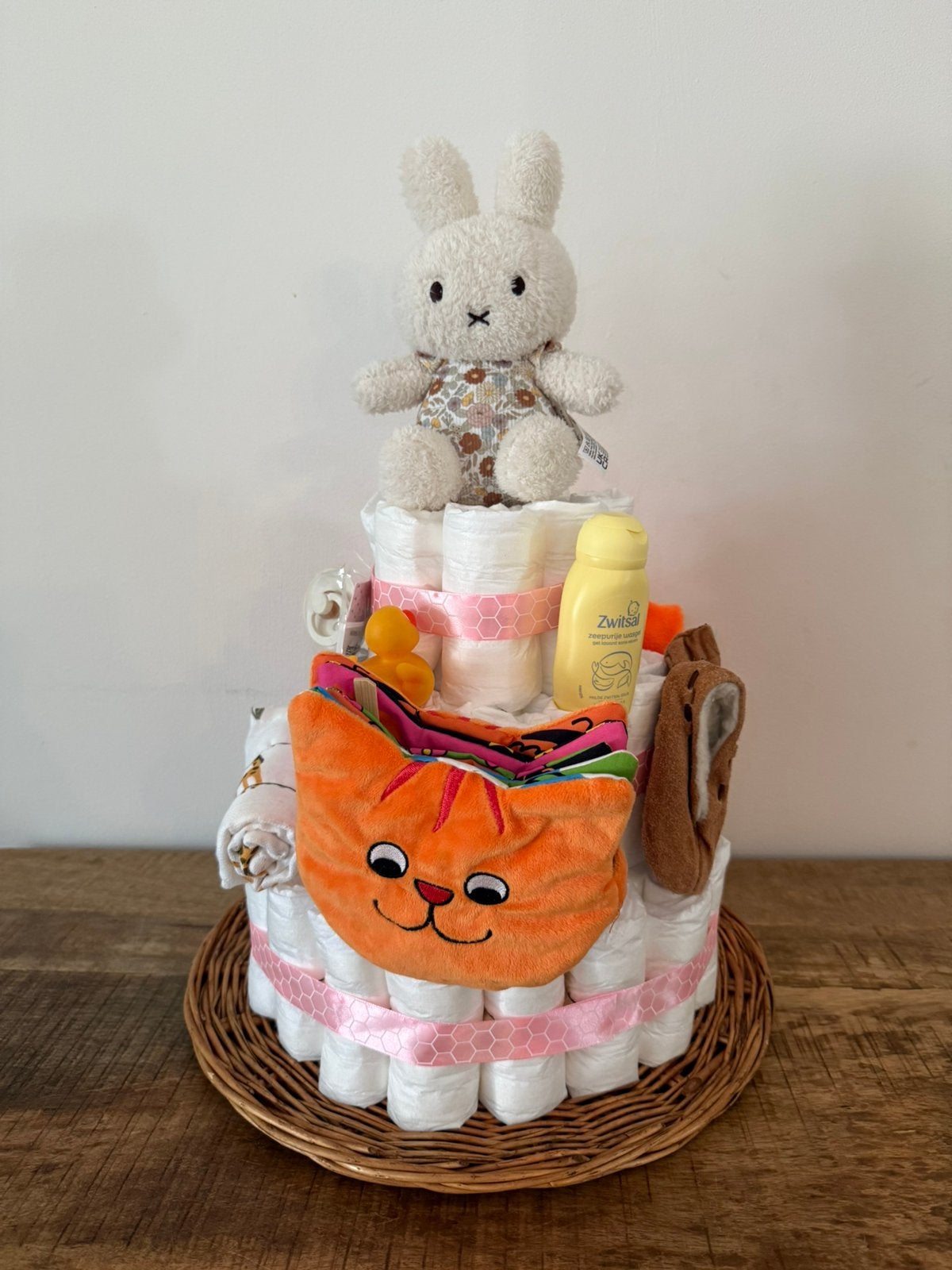 Luiertaart XL met 66 luiers maat 2 en veel baby accessoires, Ophalen, Nieuw