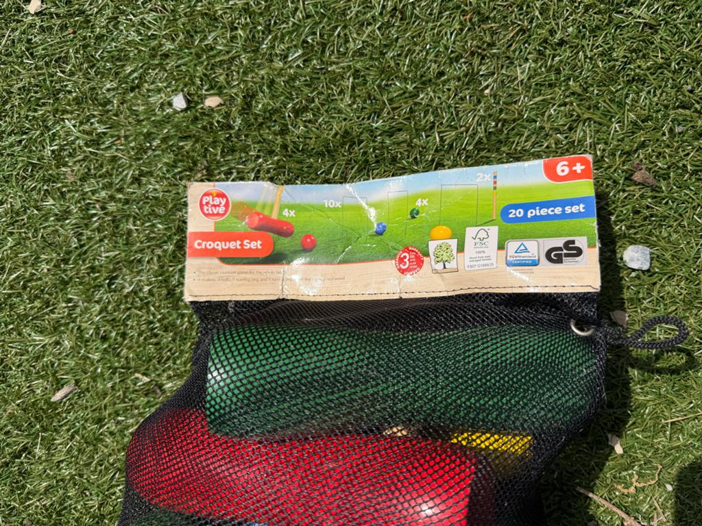 Croquet set voor buiten - Zo goed als nieuw, Ophalen, Zo goed als nieuw