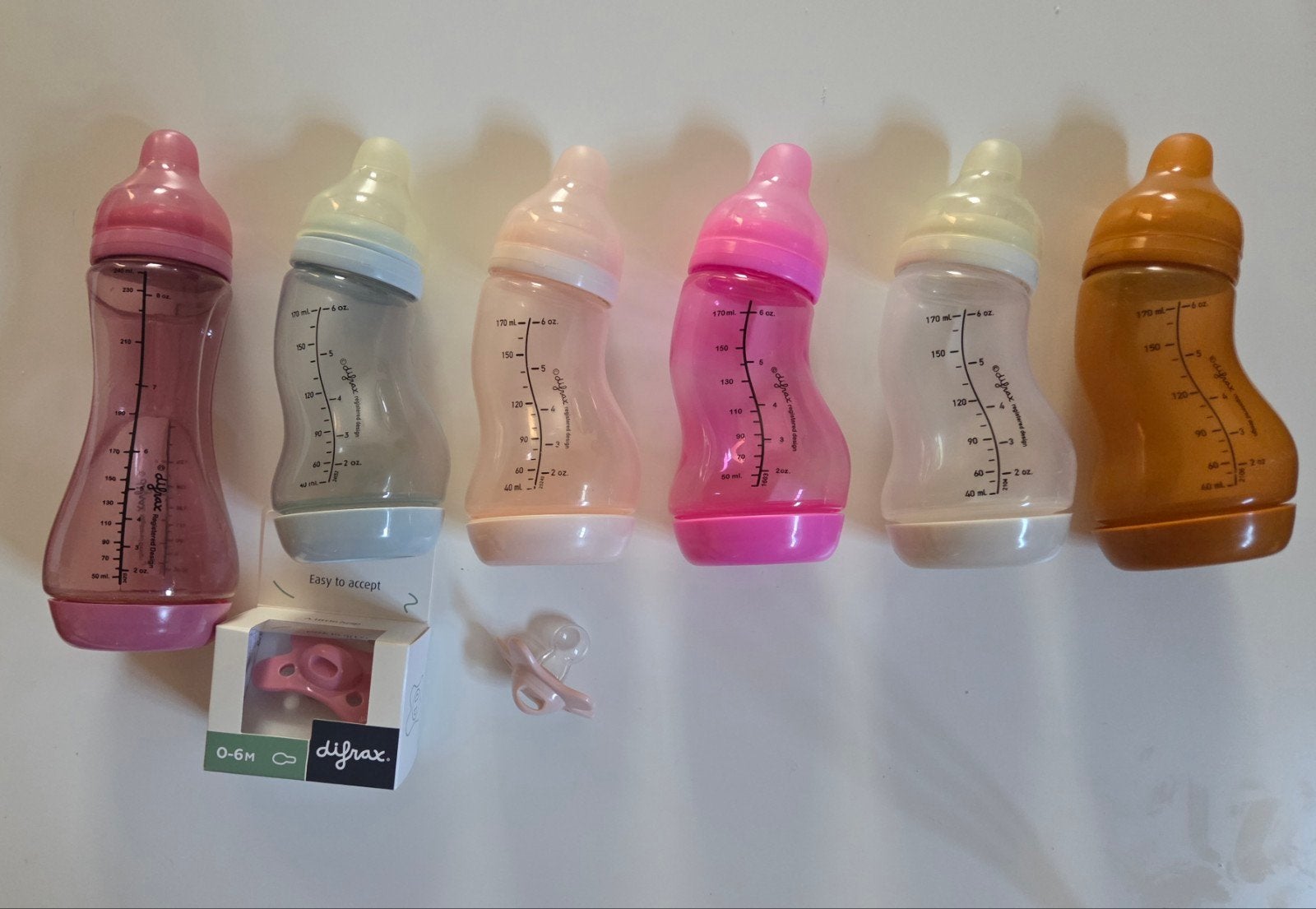 Difrax S- flesjes en nieuwe speentjes, Ophalen of Verzenden, Gebruikt