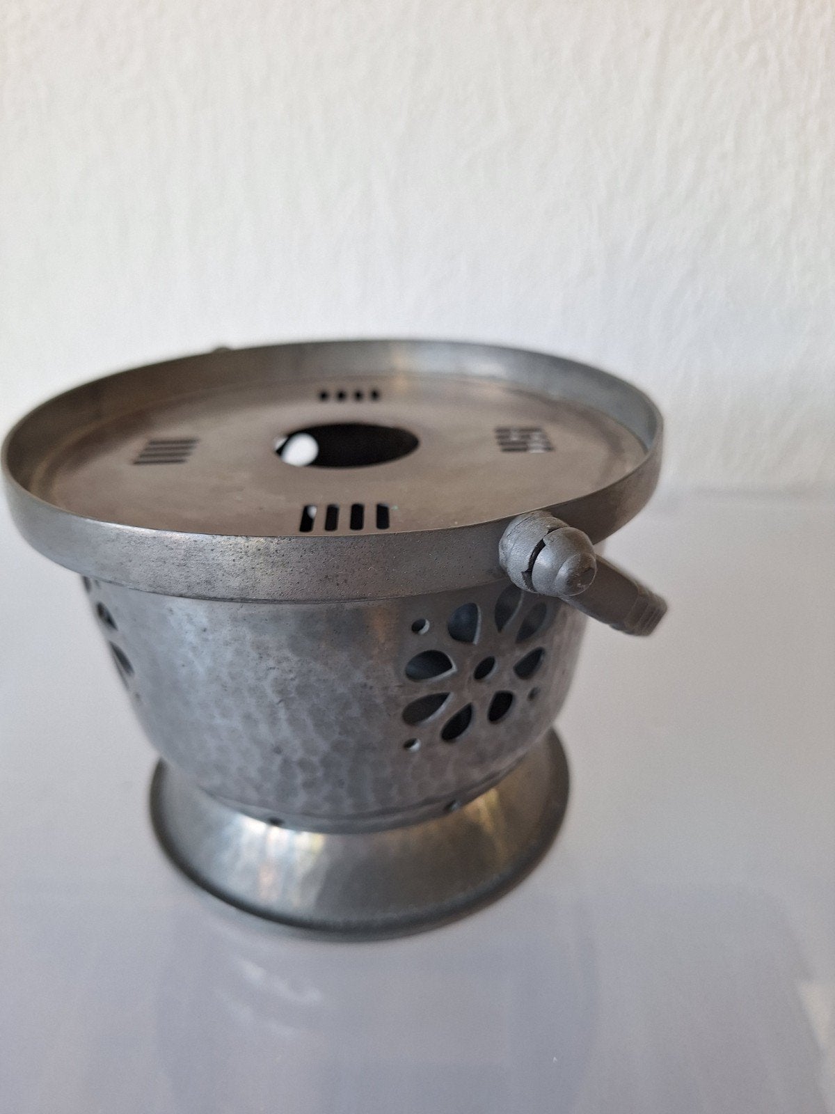 Vintage Tinnen Rechaud - Gero Hamergeslagen, Antiek en Kunst, Ophalen