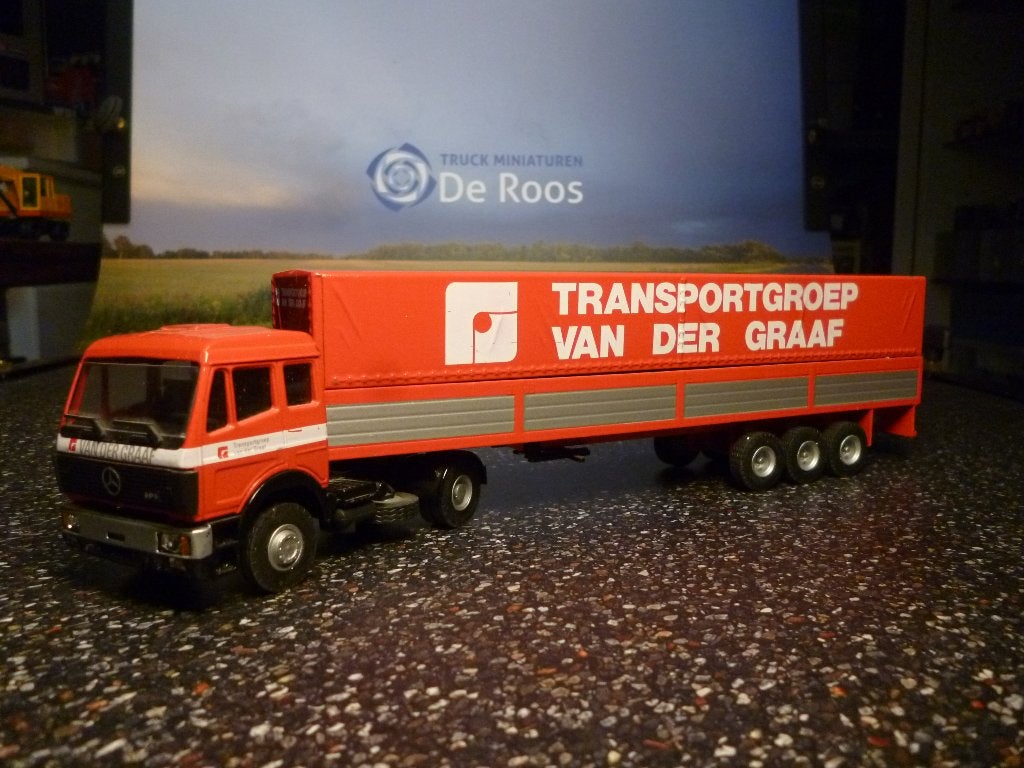 Mercedes SK Van der Graaf Transportgroep, Ophalen of Verzenden, Zo goed als nieuw, Bus of Vrachtwagen, Lion Toys