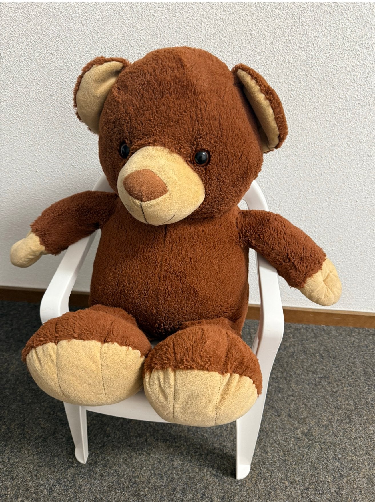Grote bruine teddybeer - knuffel, Beer, Ophalen of Verzenden, Zo goed als nieuw, Middelgroot (20 tot 80 cm)