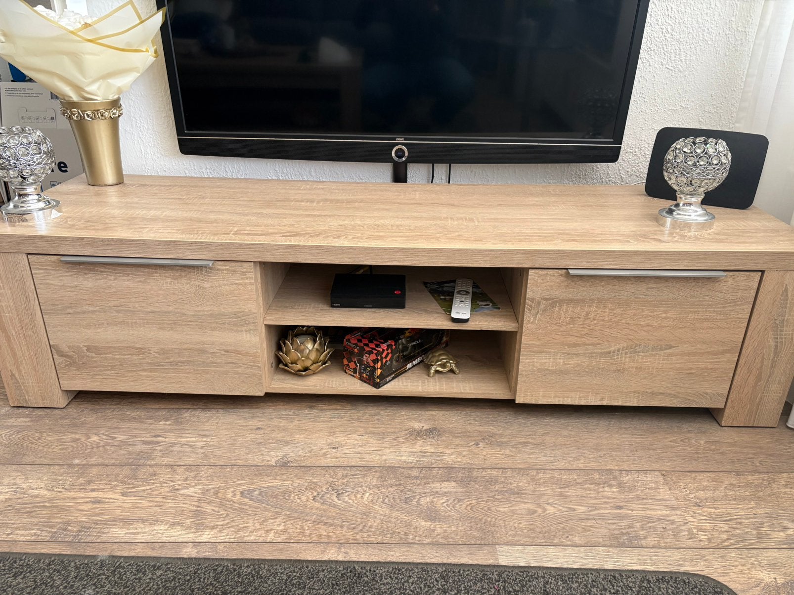 Tv kast met salon tafel en eettafel, Ophalen, 25 tot 50 cm, 50 tot 100 cm, Minder dan 100 cm