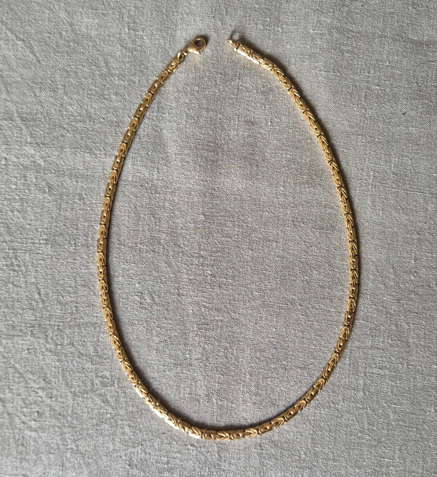 Mooie double koningsschakel ketting 45 cm, Ophalen of Verzenden, Zo goed als nieuw, Goud, Overige materialen