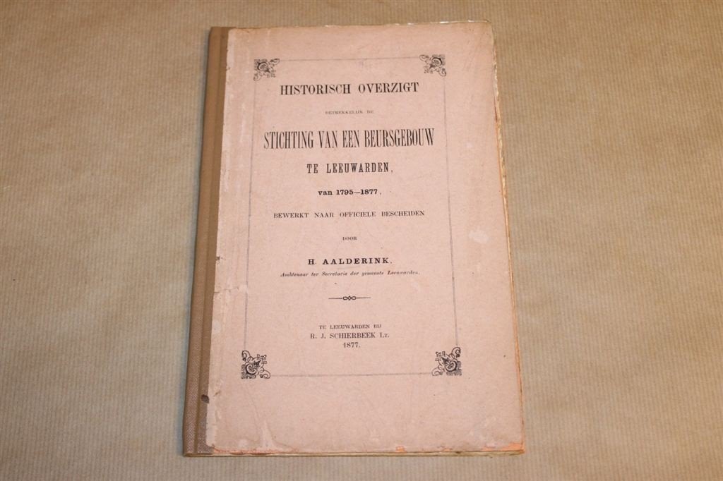 Stichting van een beursgebouw te Leeuwarden - 1877, Ophalen of Verzenden