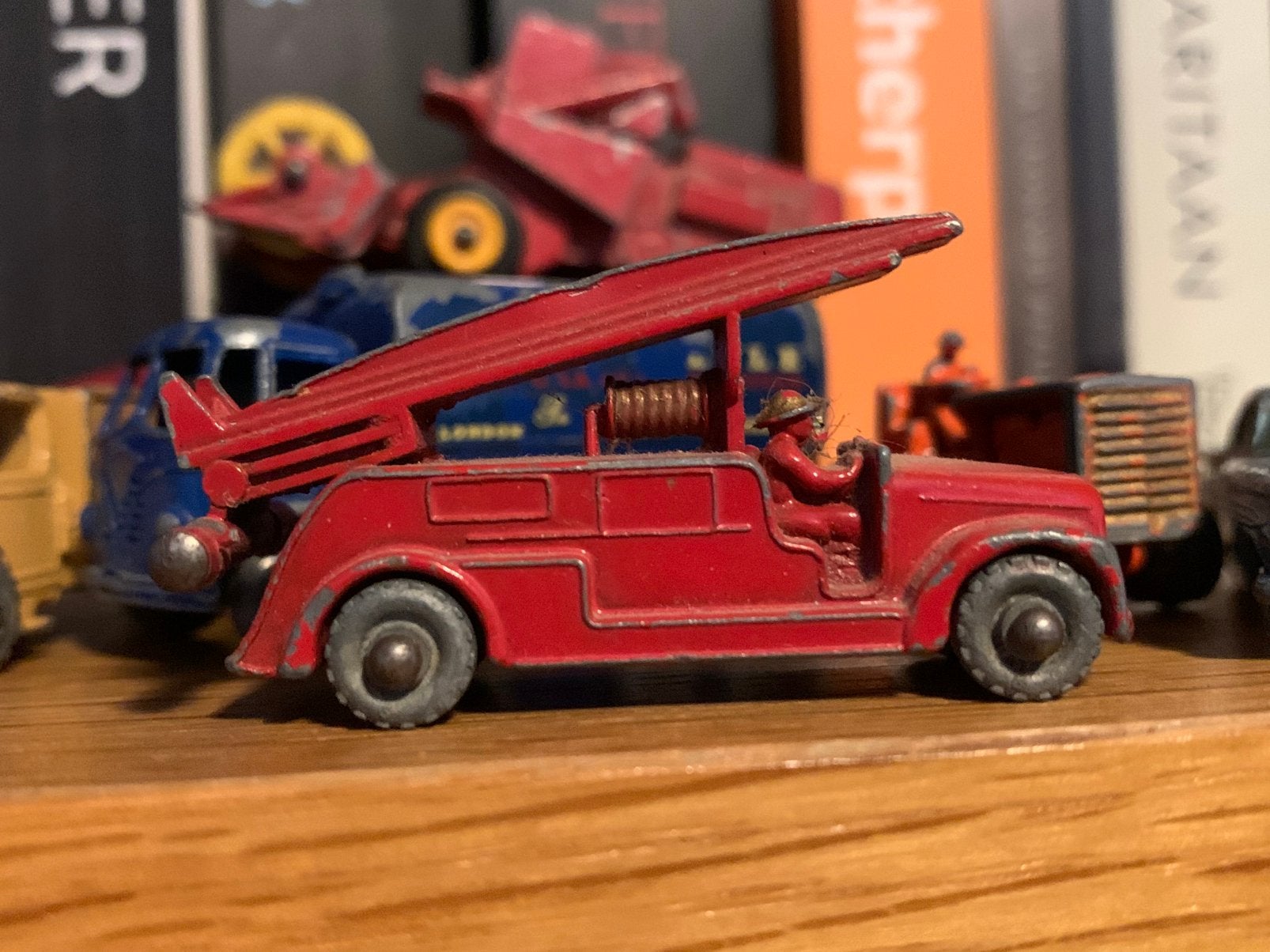 Matchbox Dennis Fire Engine , Lesney nummer 9, Ophalen of Verzenden, Gebruikt, Auto