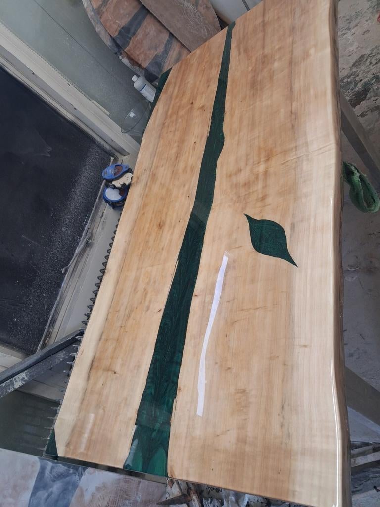 Unieke epoxy riviertafel, Modern, Rustiek, Industrieel, Overige materialen, Nieuw, 150 tot 200 cm