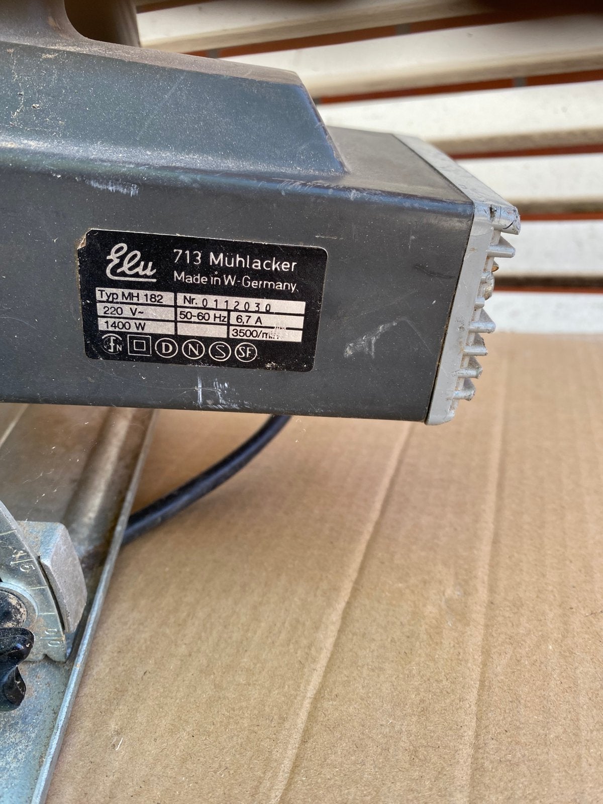 Elu cirkelzaag, Ophalen, Gebruikt