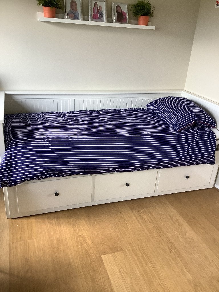 Ikea onderschuifbed met 3 lade, Ophalen, Ikea stijl, 90 cm, Eenpersoons