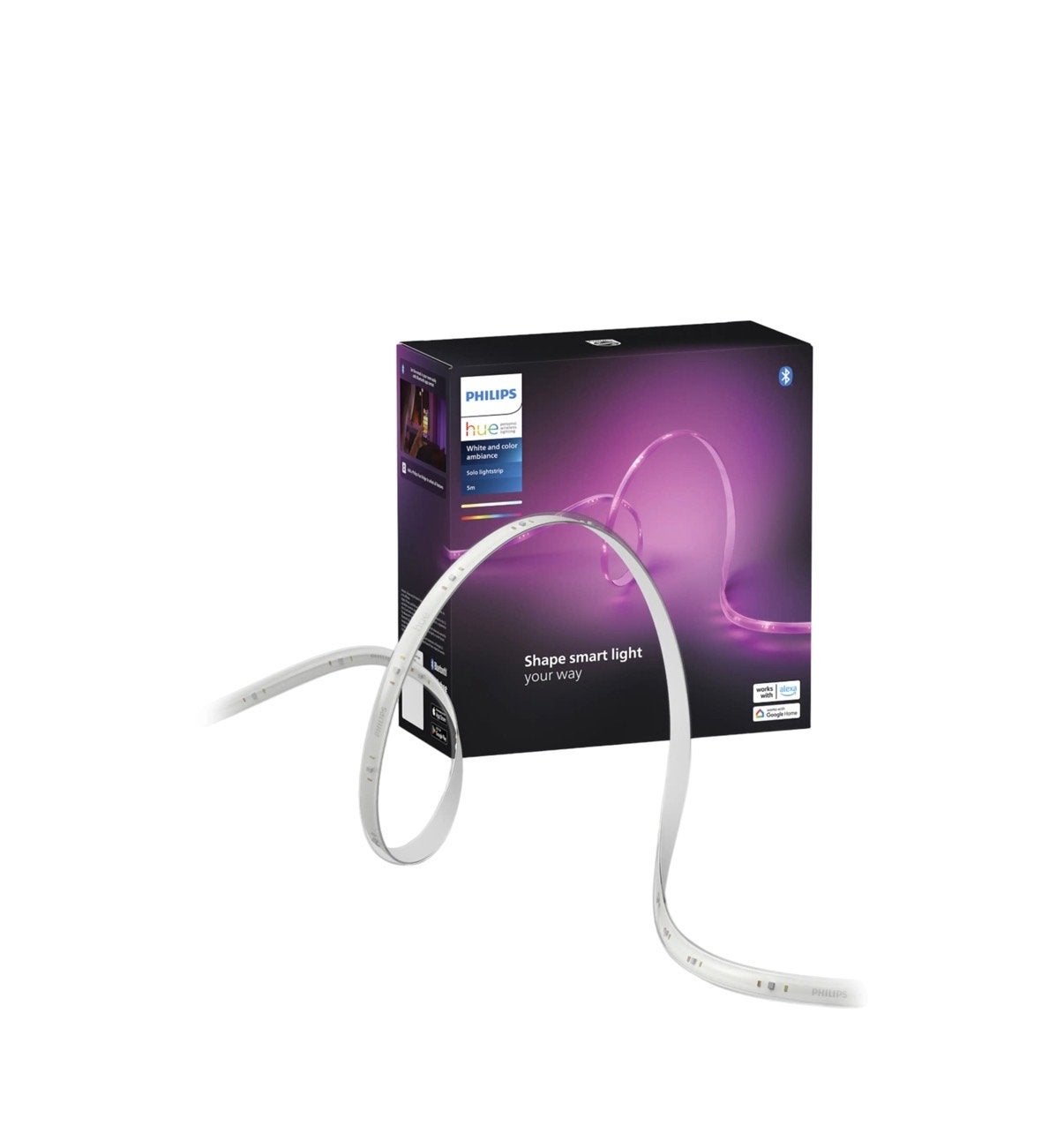 PHILIPS HUE Solo Lightstrip 5 meter - Wit en Gekleurd Licht, Wit, Kunststof, Nieuw, Ophalen of Verzenden