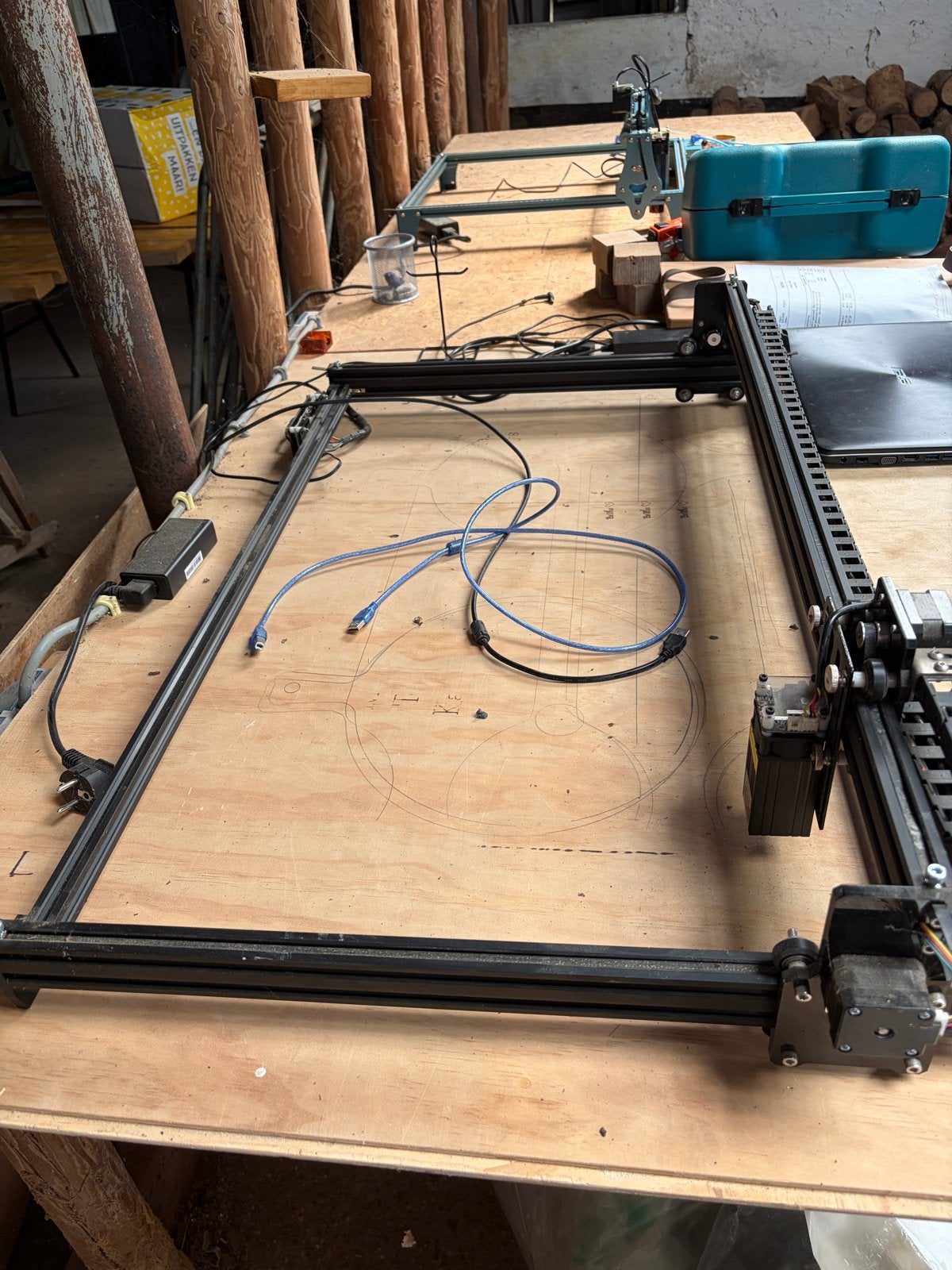 Vevor Lasergraveermachine 460x810mm - Zo goed als nieuw, Zwart, Zo goed als nieuw, Machine, Metaal