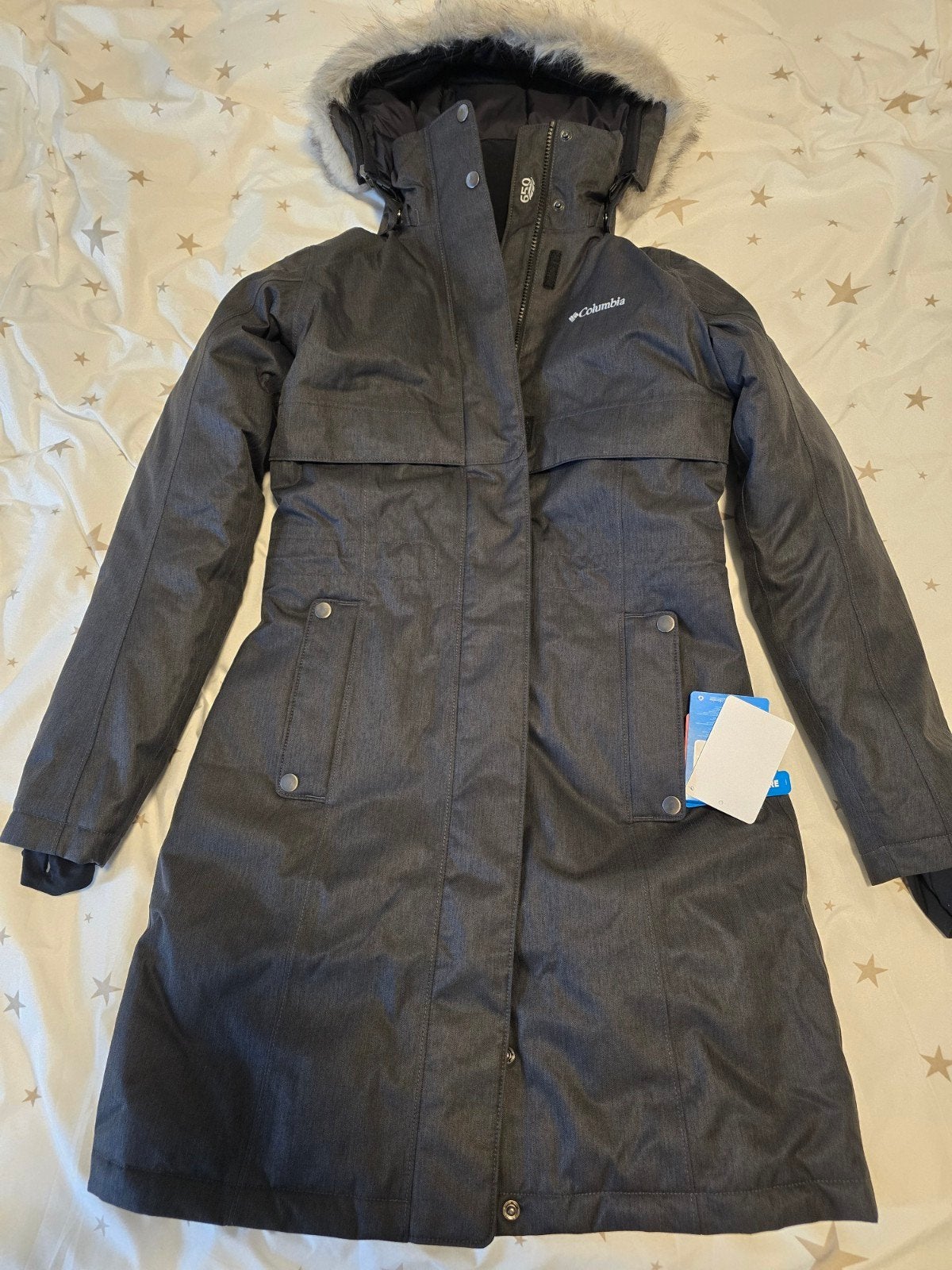 New Columbia Jacket XS, Nieuw, Maat 34 (XS) of kleiner, Grijs, Ophalen