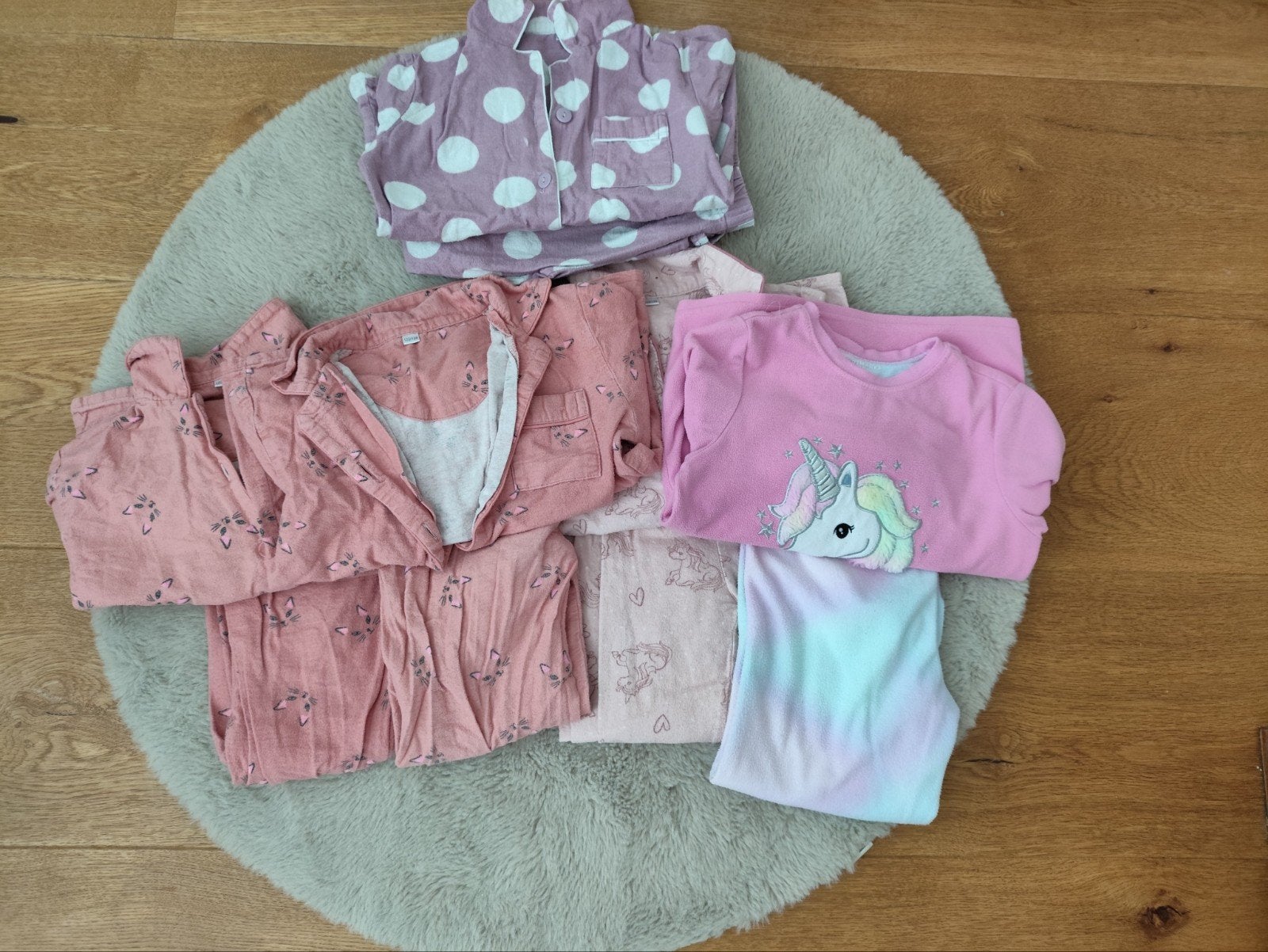 Winterpyama's 5 stuks, maat 122-128, Kinderen en Baby's, Ophalen of Verzenden, Gebruikt, Meisje, Nacht- of Onderkleding