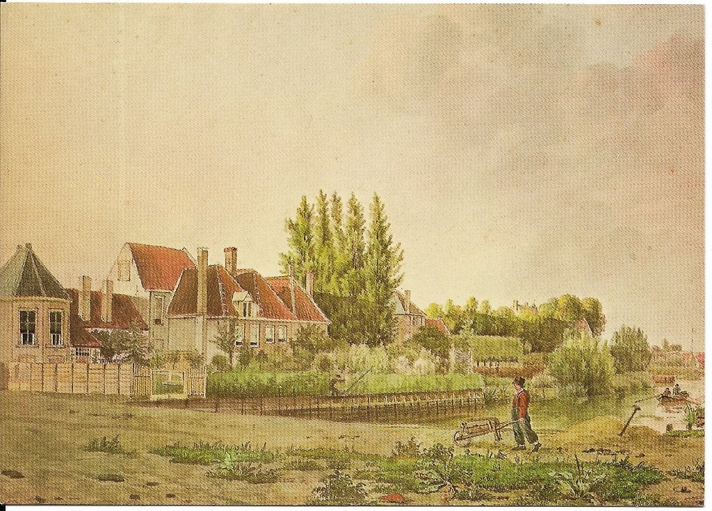 Ansichtkaart	Dordrecht	Vriesehaven en huizen aan de Vest, Verzenden, 1980 tot heden, Gelopen, Zuid-Holland