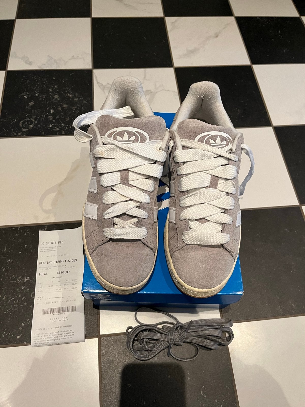 Adidas Campus Lichtgrijs Suède Maat 42, Overige kleuren, Ophalen of Verzenden, Sneakers of Gympen, Zo goed als nieuw