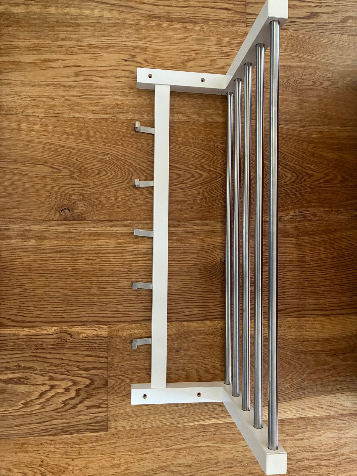 IKEA TJUSIG wandkapstok met 5 haken en roedes, Gebruikt, Minder dan 100 cm, Hout, Ophalen