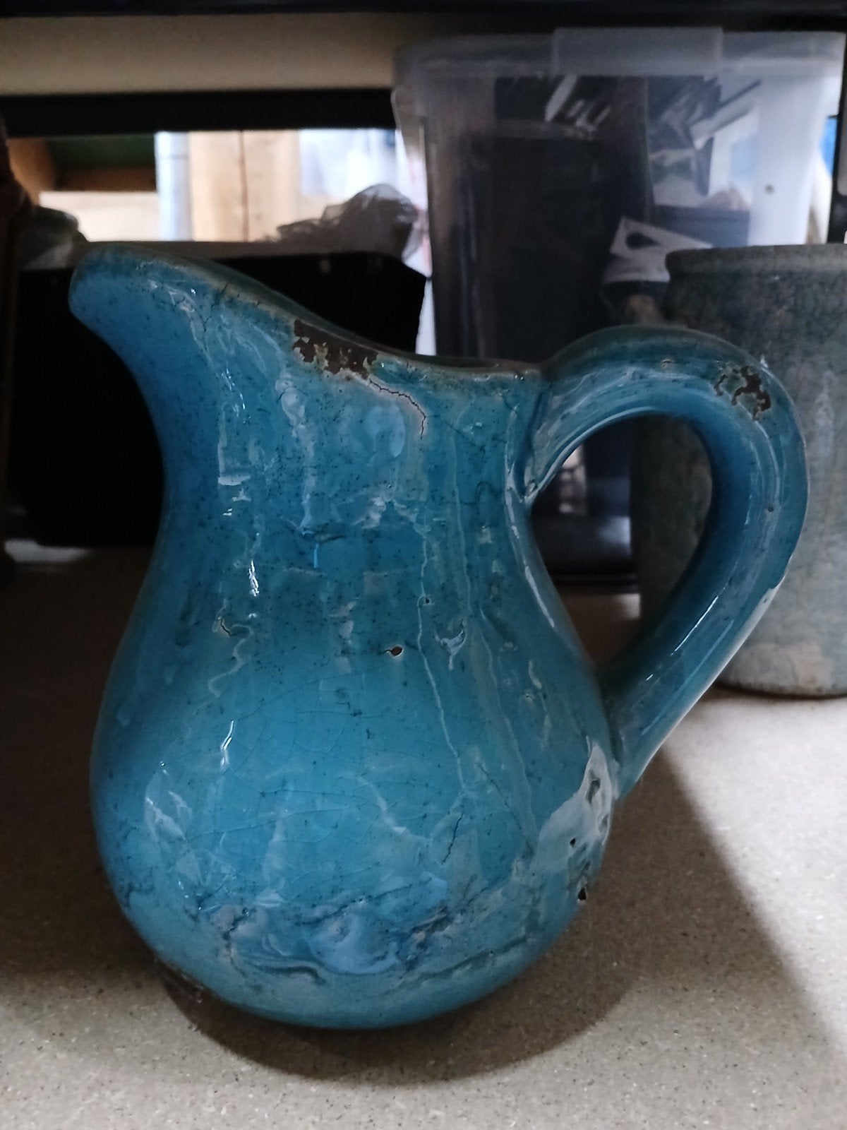 Blauwe decoratieve kan, Huis en Inrichting, Ophalen