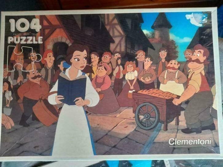 Belle en het Beest puzzel, 104 stukjes, Ophalen of Verzenden, Meer dan 50 stukjes, Zo goed als nieuw, 6 jaar of ouder