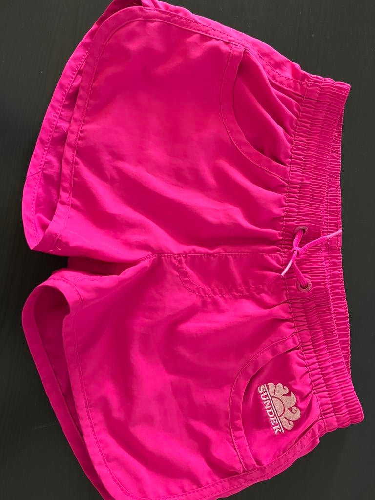 Meisjes zwemshort zwembroekje Sundek 140 roze en blauw, Ophalen of Verzenden, Zo goed als nieuw, Meisje, Sport- of Zwemkleding
