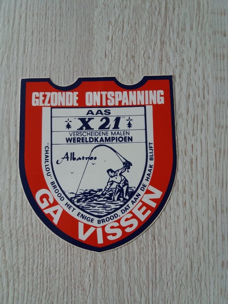 sticker Gezonde Ontspanning GA VISSEN Albatros, Ophalen of Verzenden, Zo goed als nieuw, Sport