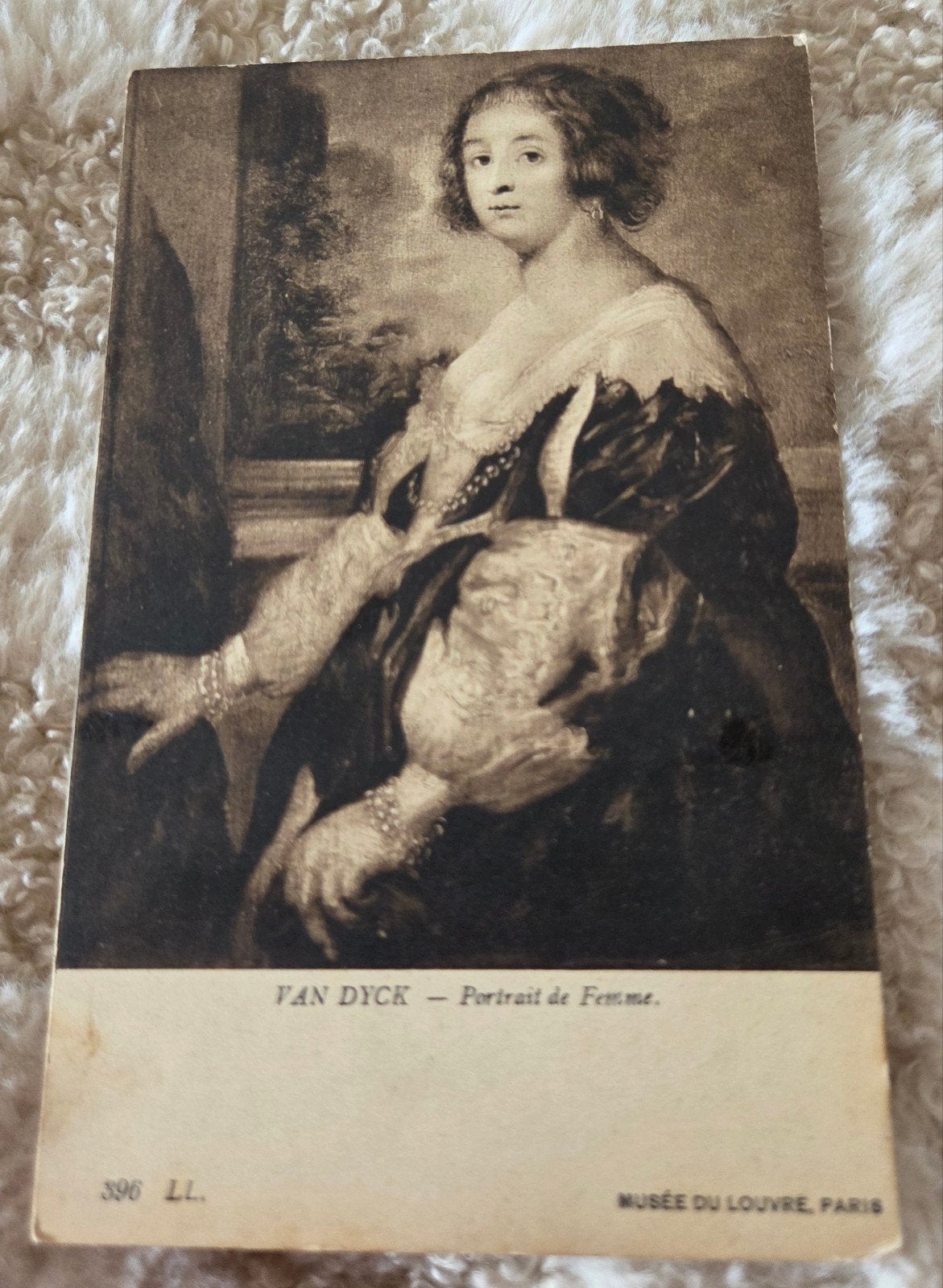 Oude Ansichtkaart: Van Dyck - Portret van een Dame, Verzenden, Voor 1920, Ongelopen, Cultuur en Media