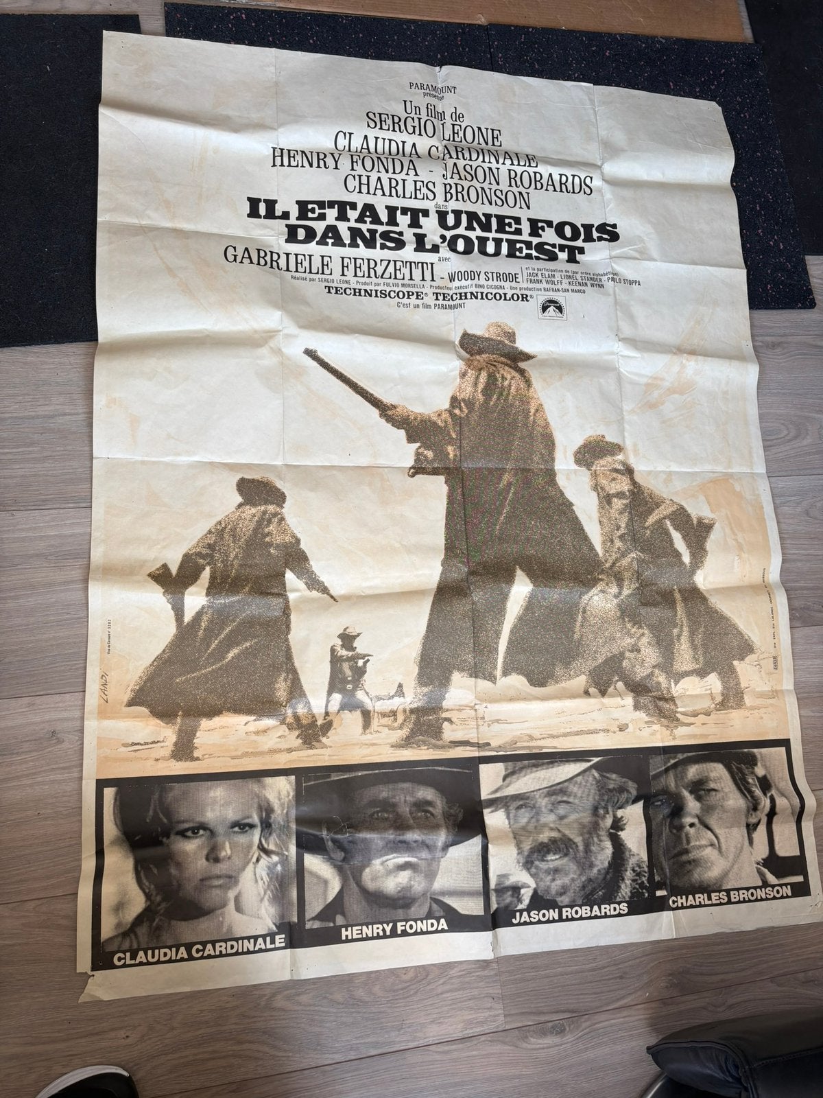 Originele Franse poster,Il était une fois dans l’Ouest (1969, Verzenden, Zo goed als nieuw, Film en Tv