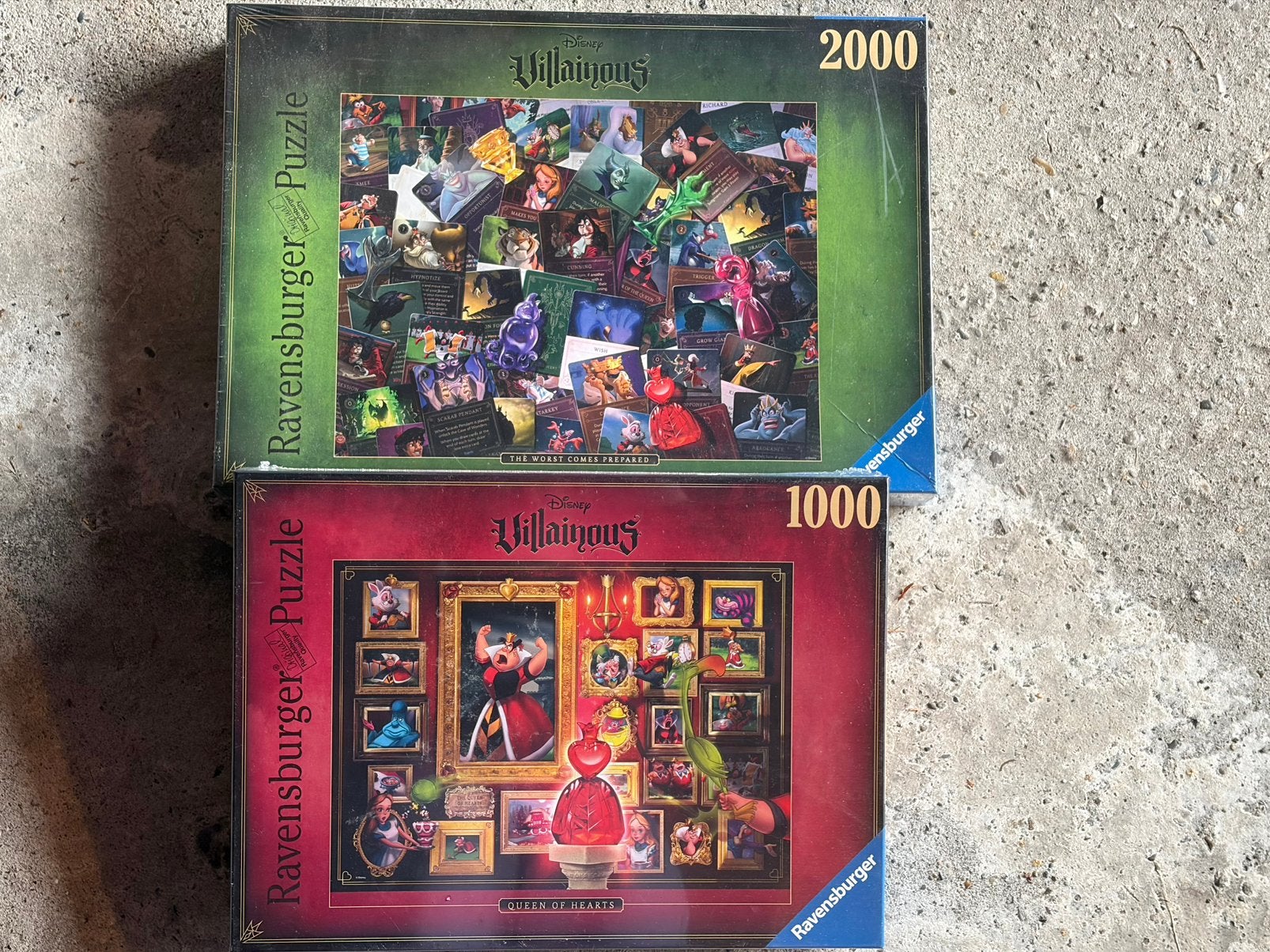 Disney villians puzzels 2 stuks, Ophalen of Verzenden, 500 t/m 1500 stukjes, Nieuw, Legpuzzel