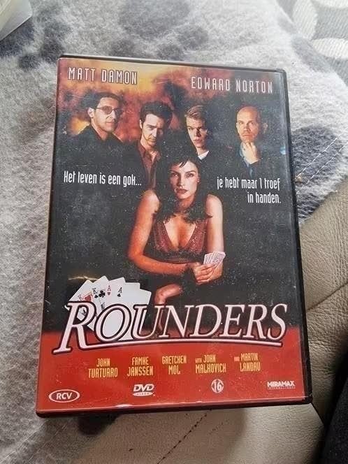 Rounders DVD - Matt Damon, Edward Norton, Famke Janssen, Cd's en Dvd's, Vanaf 16 jaar, Nederlands, Overige genres, Ophalen of Verzenden