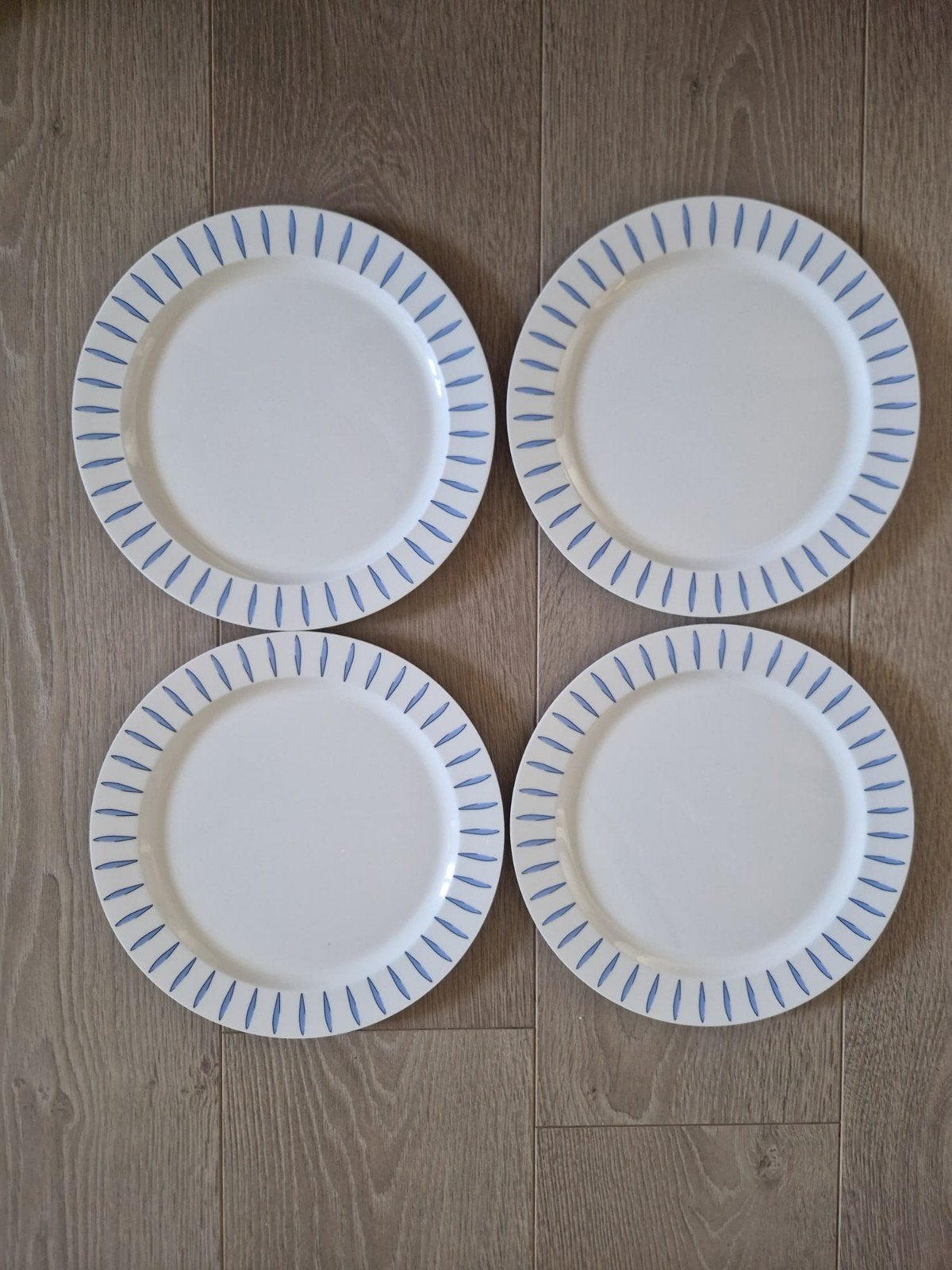 4 Mepel dinerborden plat, Ophalen of Verzenden