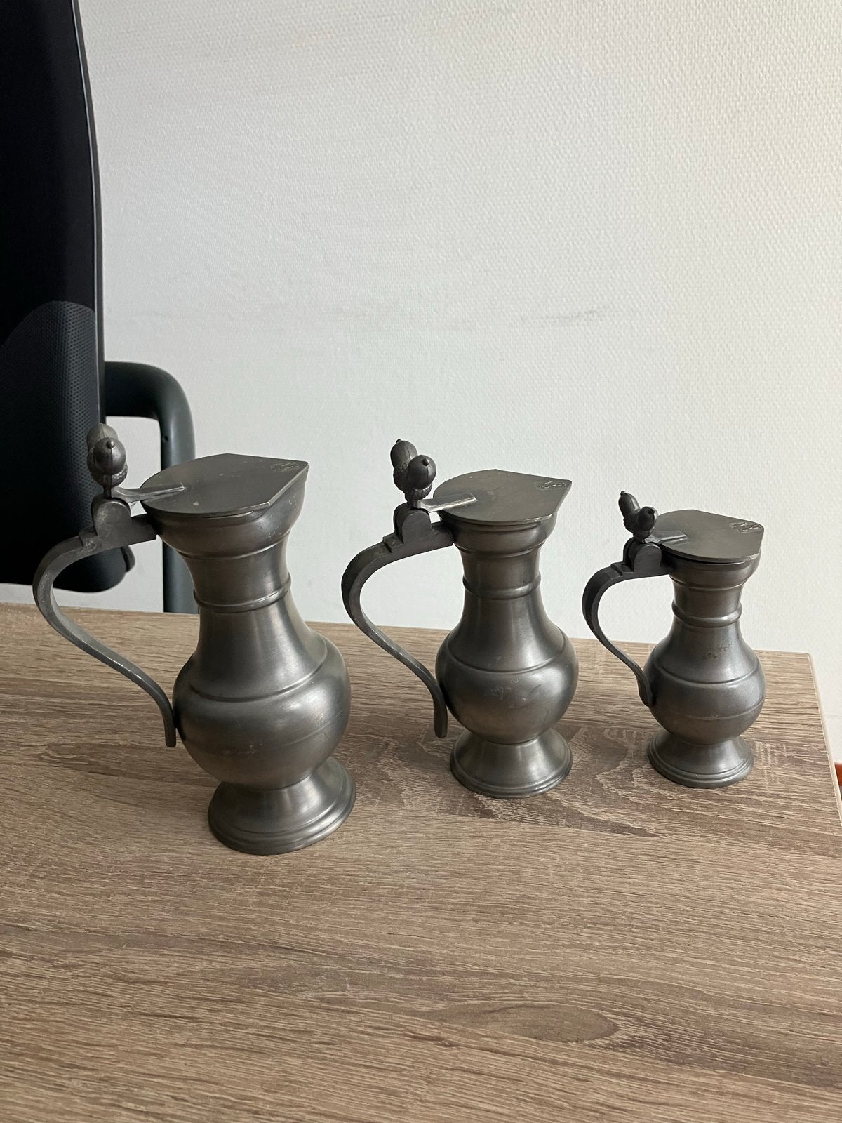 3 tinnen eikeltjeskannen Gebr. Meeuws, Ophalen of Verzenden