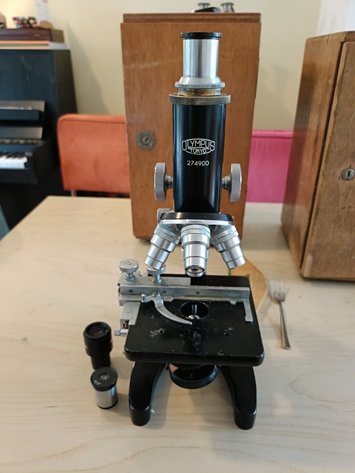 Olympus Tokyo Biologische Microscoop met Diverse Oculairs, Audio, Tv en Foto, Ophalen, Gebruikt, 1000x of meer, Biologische microscoop