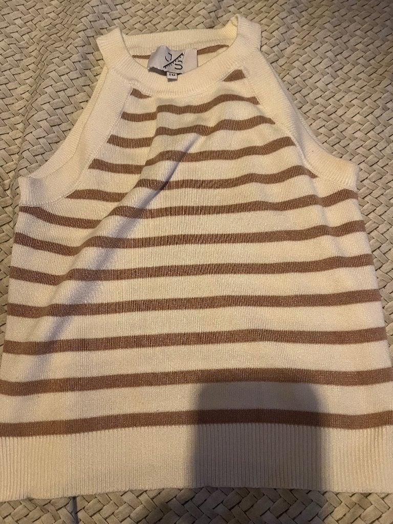 Halter top, Maat 38/40 (M), Bruin, Verzenden, Zonder mouw