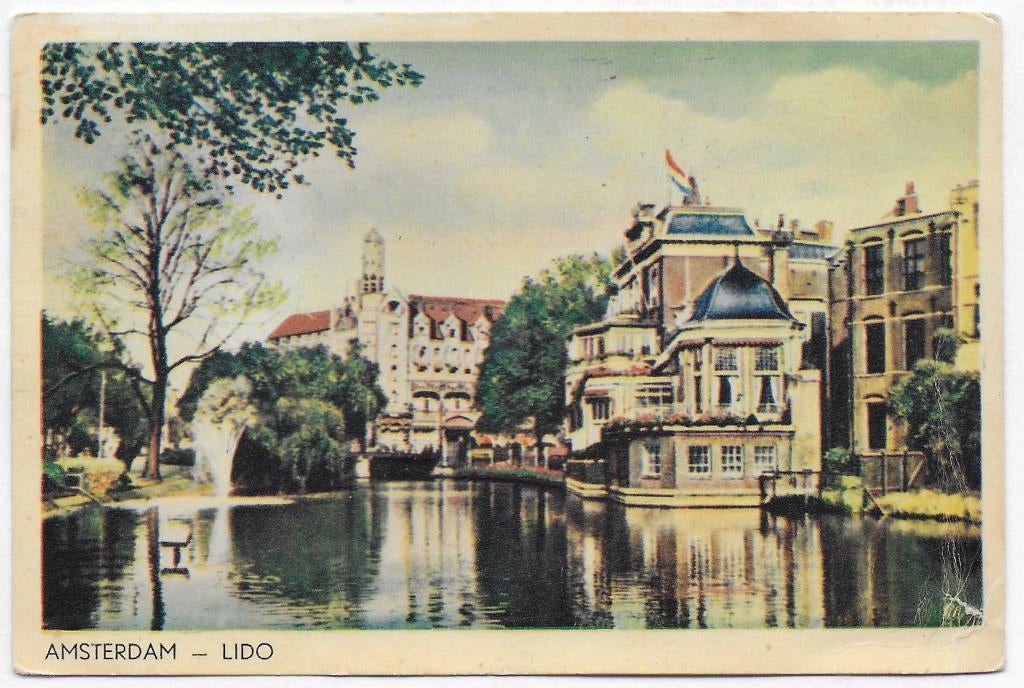 Amsterdam Lido gelopen ansichtkaart (B 2906, Ophalen of Verzenden, 1940 tot 1960, Gelopen, Noord-Holland