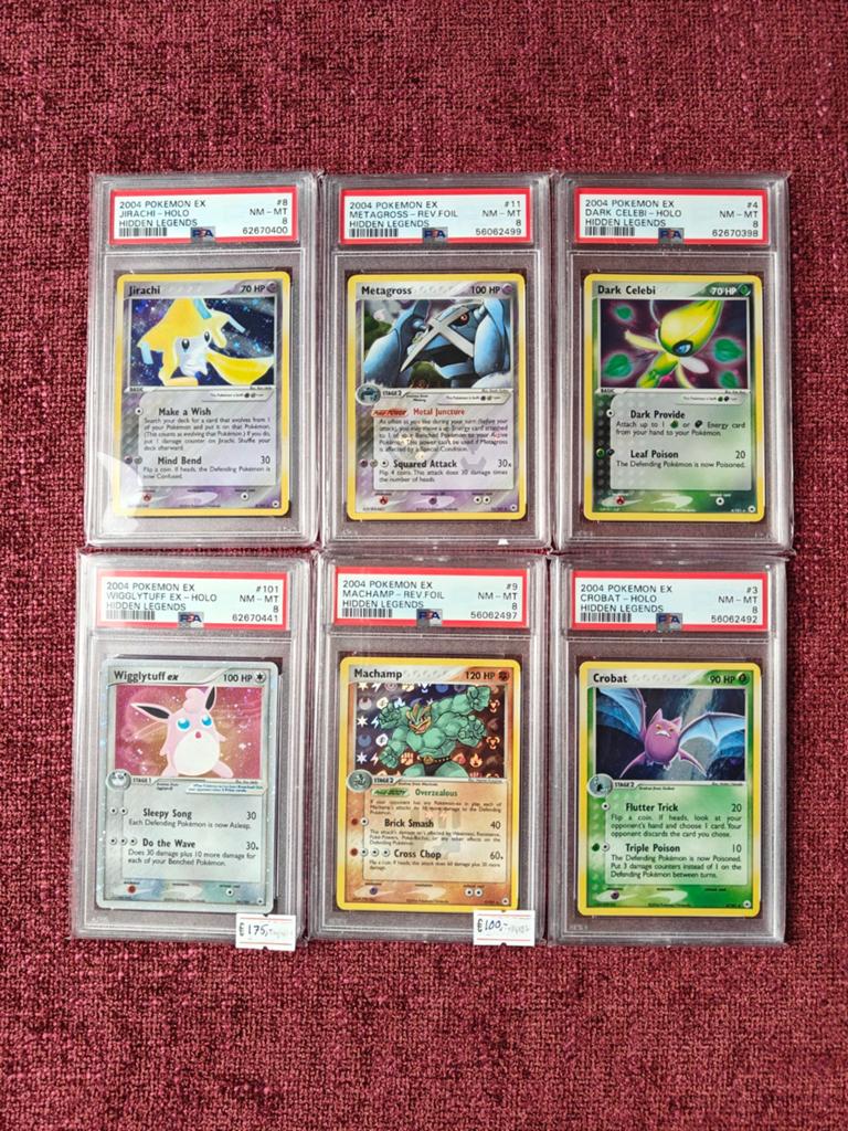 Pokemon PSA 8 Hidden Legends Kaarten, Ophalen of Verzenden, Zo goed als nieuw, Meerdere kaarten, Foil