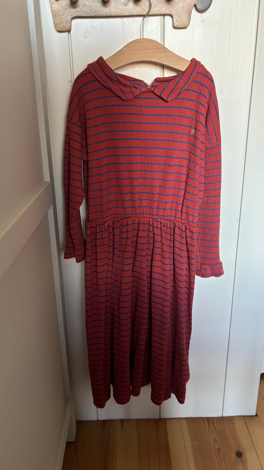 Bobo Choses jurk meisje rood lurex midi lang, Verzenden, Gebruikt, Meisje, Jurk of Rok