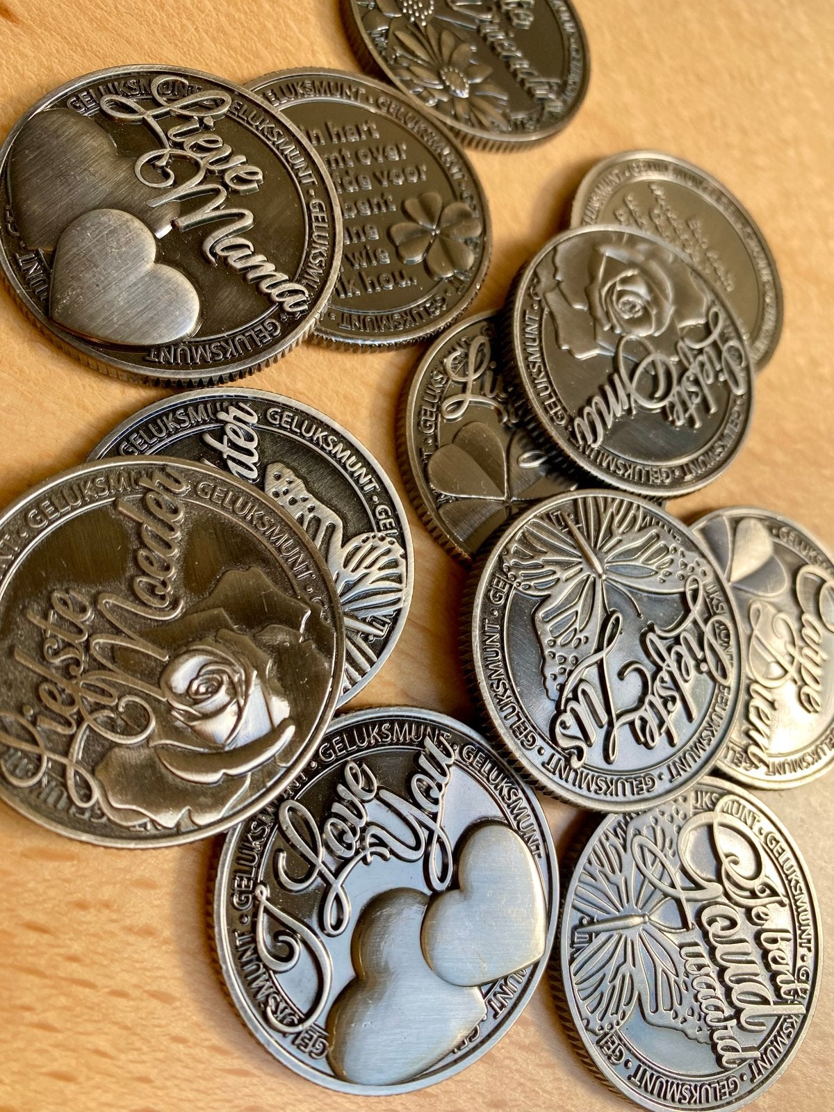 12x Geluksmunten, Kinderen en Baby's, Kraamcadeau, Verzenden, Geen, Zo goed als nieuw