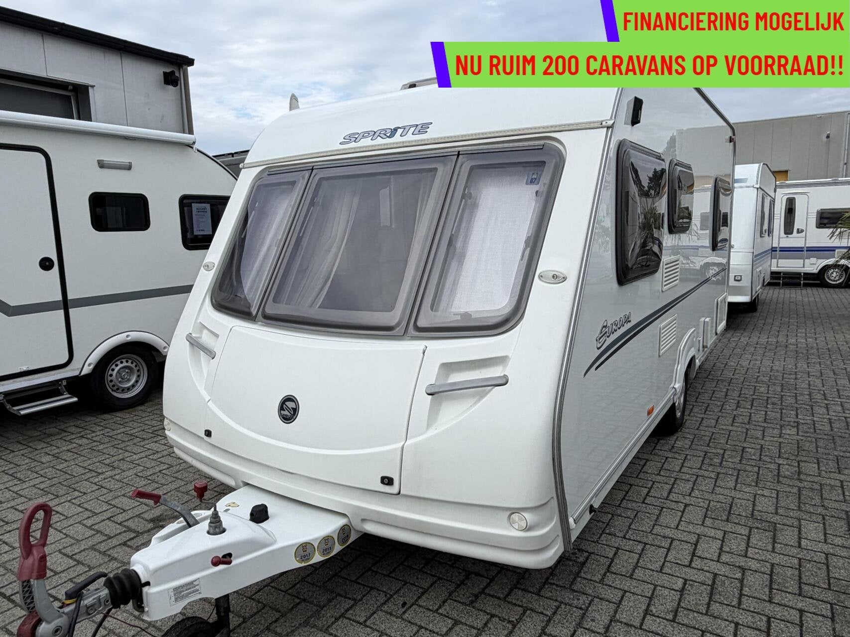 Sprite 470 Europa MOVER FRANSBED VOORTENT 4 PERS, Caravans en Kamperen, Bedrijf, 6 tot 7 meter, Sprite, Tot en met 4