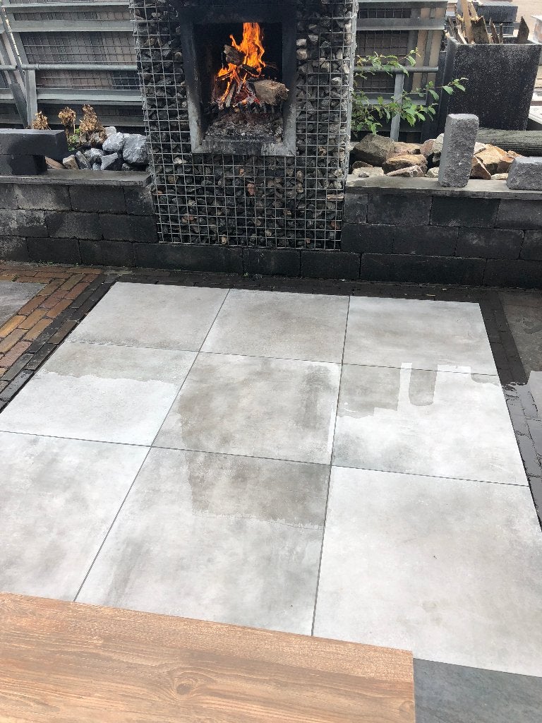 keramische terrastegels basic grey 60x60x2 cm partijtegels, Keramiek, Nieuw, Ophalen of Verzenden, 10 m² of meer