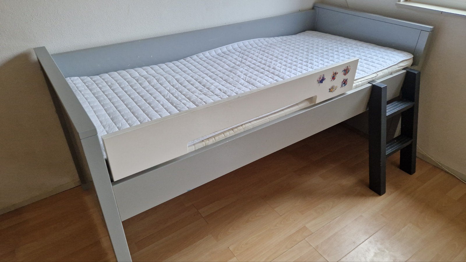 Bopita halfhoogslaper Timo 90x200 cm met trapje, Ophalen, Gebruikt, 90 cm, Eenpersoons