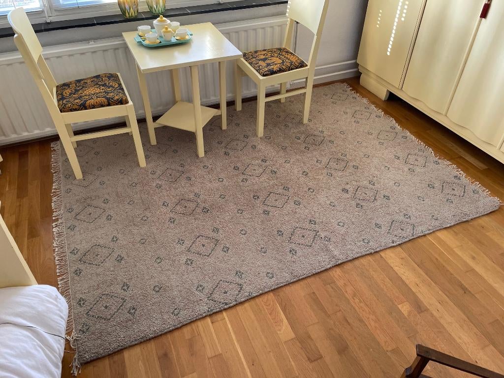 *PENSELRÅG 170 x 240 cm vloerkleed (005.830.31) 100% WOL!, Huis en Inrichting, Stoffering | Tapijten en Kleden, Ophalen, Beige
