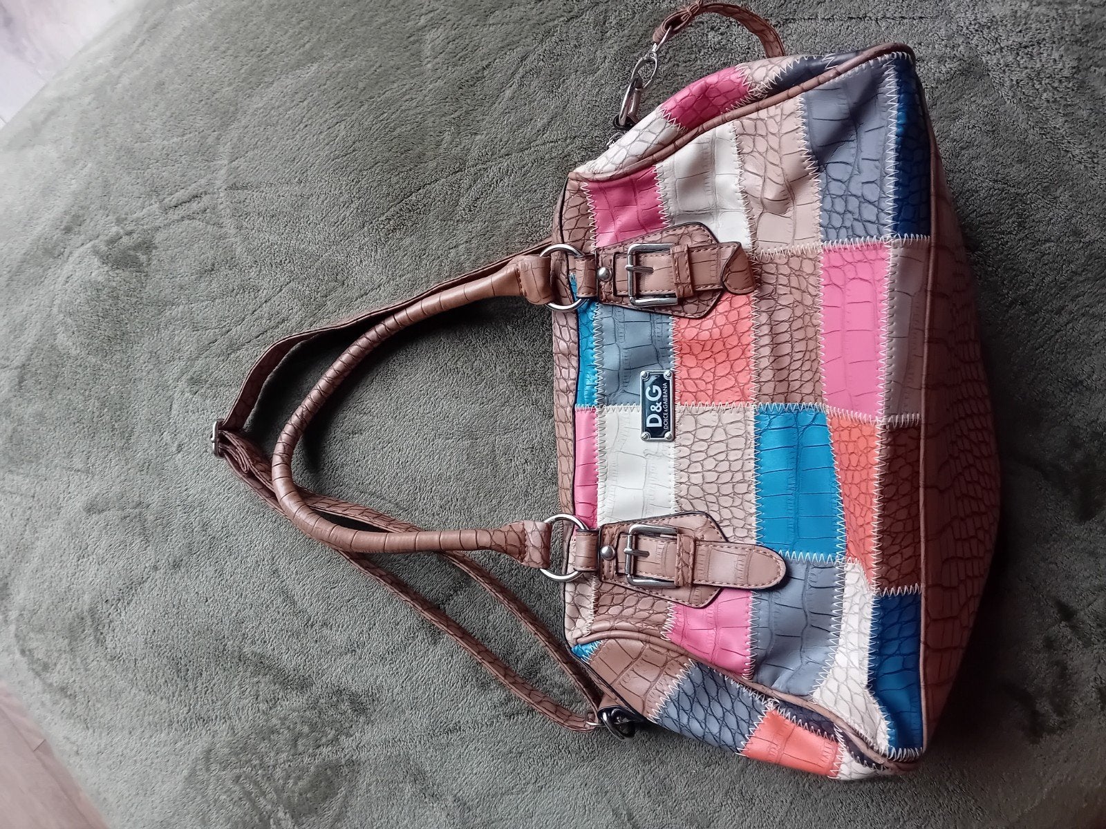 D&G Dolce & Gabbana Patchwork Handtas, Ophalen of Verzenden, Gebruikt, Overige kleuren, Handtas