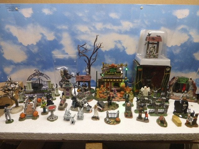 verzameling spooky town lemax halloween kerstdorp accessoire, Diversen, Ophalen, Gebruikt