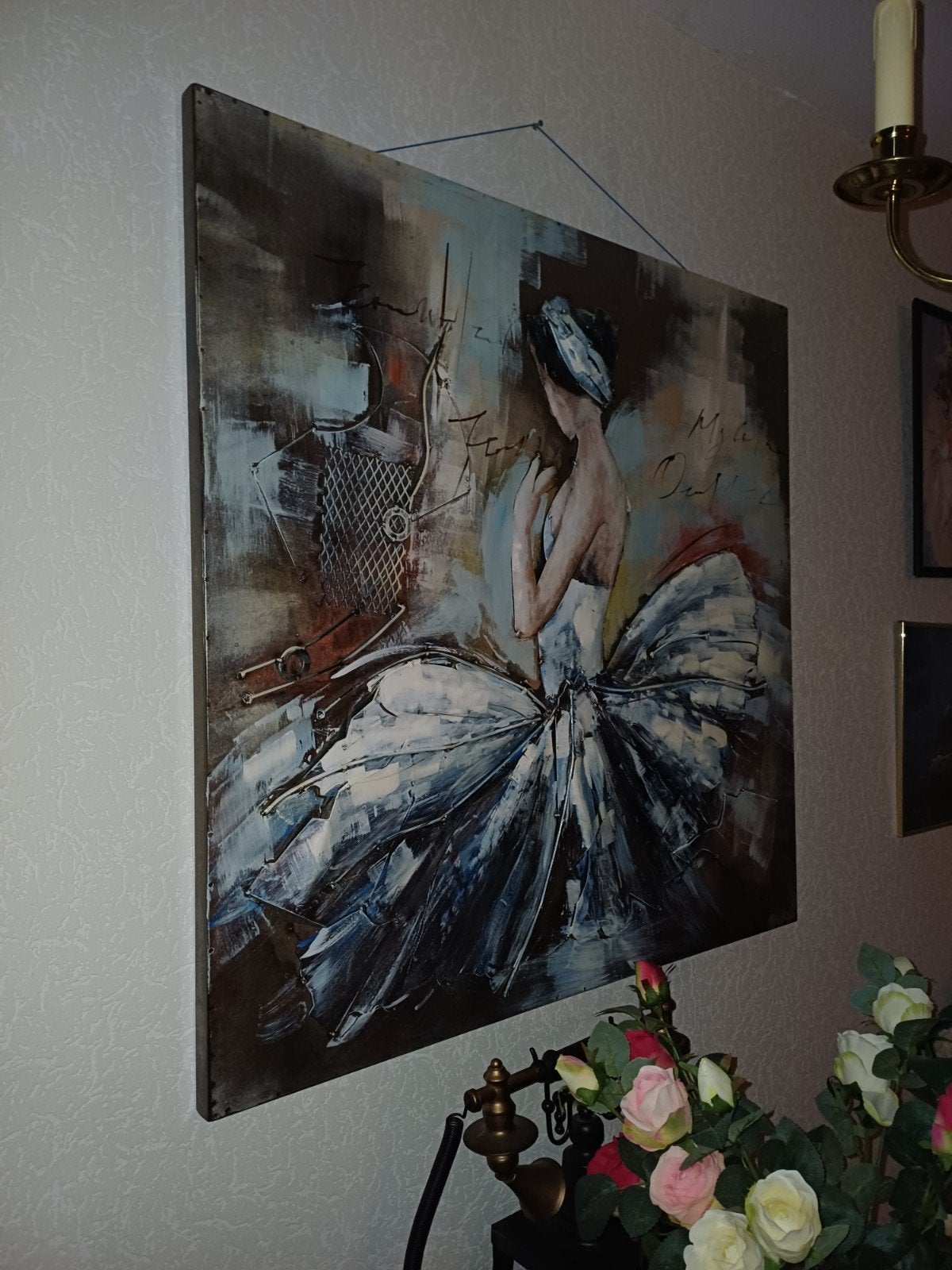Schilderij ballerina danseres kunst aan de muur, Ophalen of Verzenden