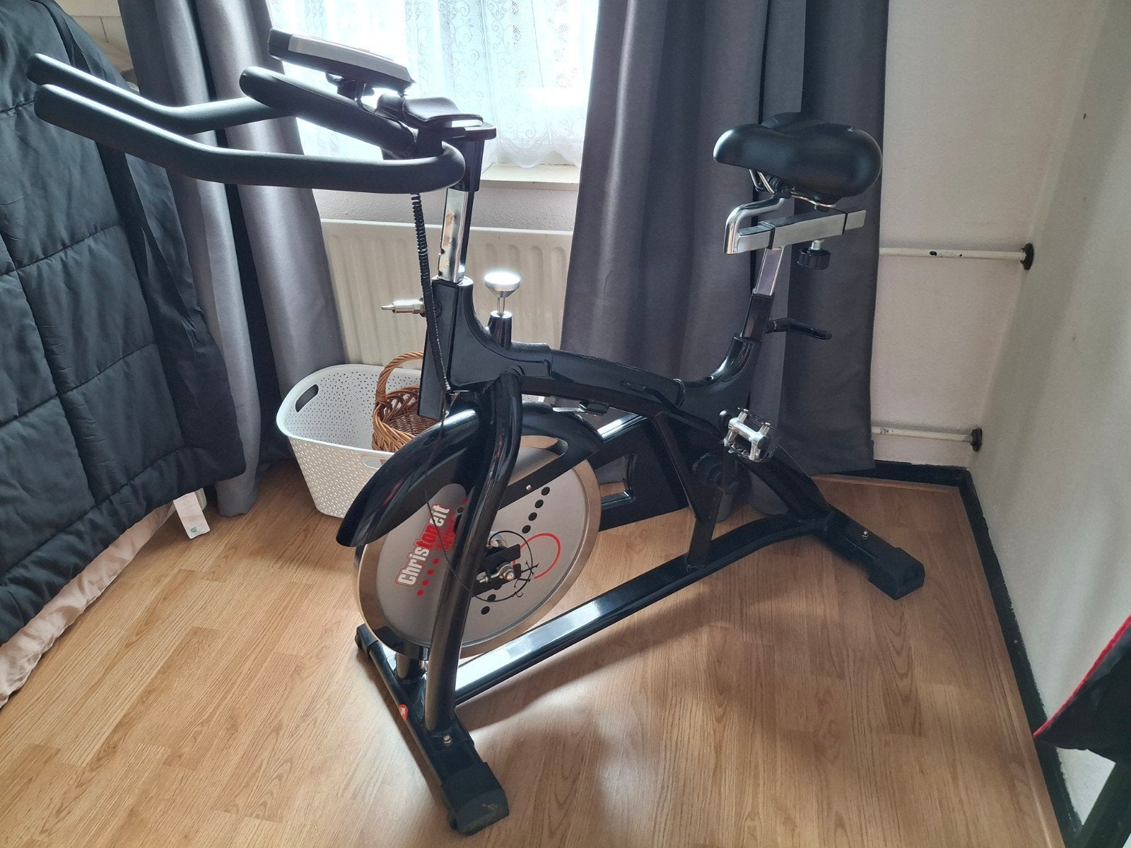 Christopeit Sport Spinningfiets, Ophalen, Spinningfiets, Zo goed als nieuw, Metaal