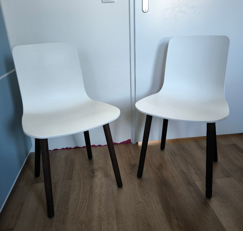 2 Hal Stoelen Jasper Morrison Vitra. Switzerland, Huis en Inrichting, Vitra!, Twee, Wit, Zo goed als nieuw