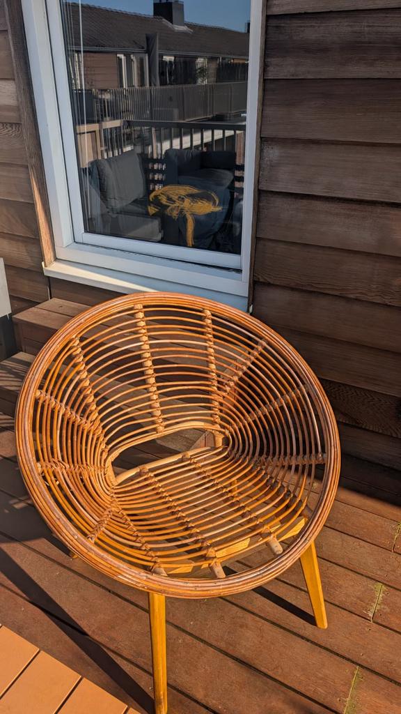 Rotan Stoel - Maison du Monde - Binnen / Buiten, Huis en Inrichting, Stoelen, Ophalen, Bruin, Hout, Zo goed als nieuw