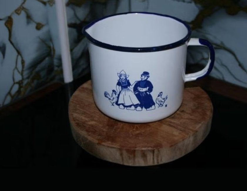 Emaille Kan/Maatbeker, Ophalen of Verzenden