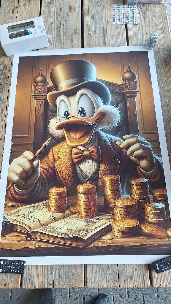 Super mooie Canvas MCDuck Scrooge Mc Duck Dagobert Duck, Complete serie of reeks, Ophalen of Verzenden, Nieuw