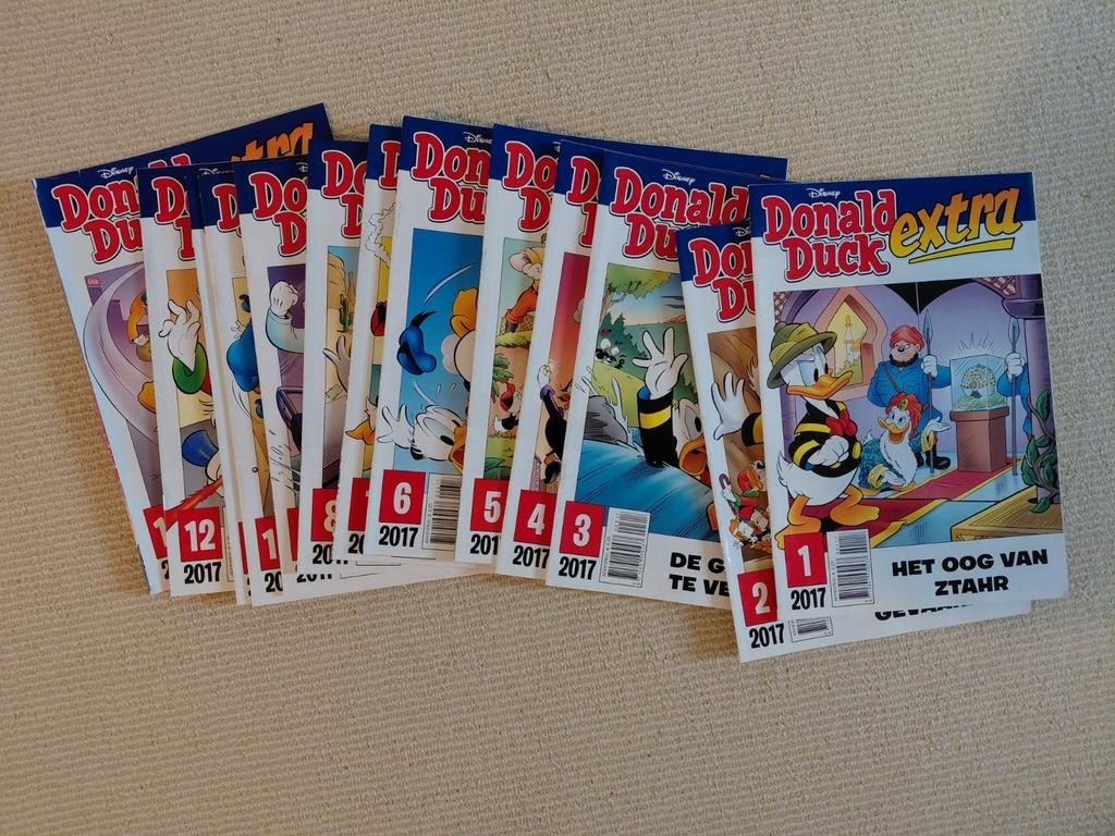 Donald Duck Extra Jaargang 2017 Compleet (12 nummers), Ophalen of Verzenden