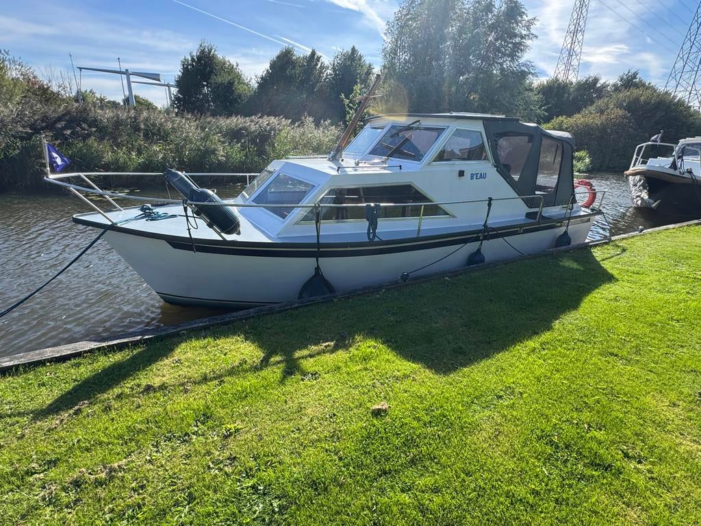 Bege kruiser met achterkajuit, Vetus motor en boegschroef, Watersport en Boten, Motorboten en Motorjachten, Overige merken, Gebruikt